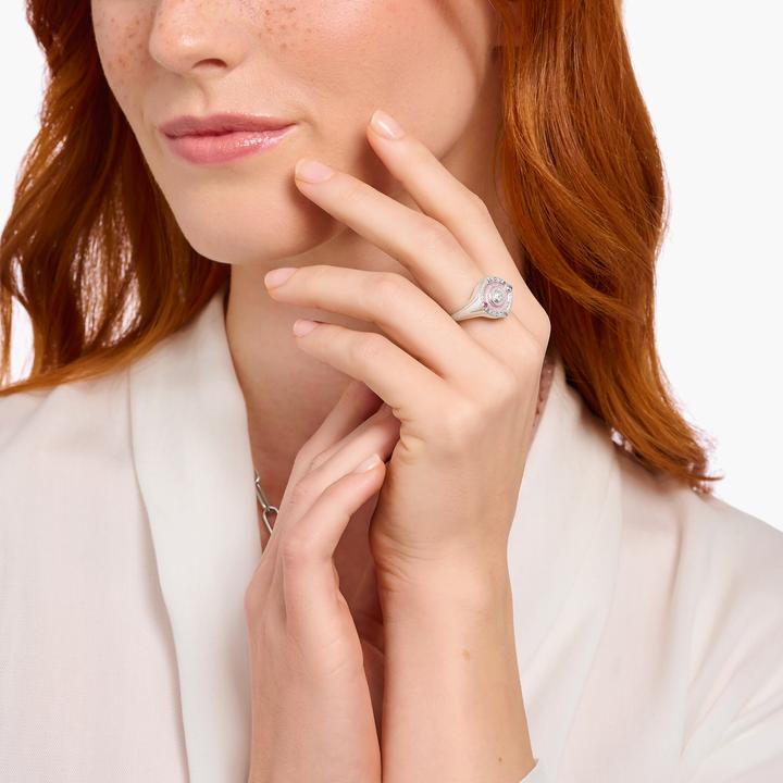 Produktbild Thomas Sabo Siegelring mit Herz und Steinen Silber (54, 925 Silber)