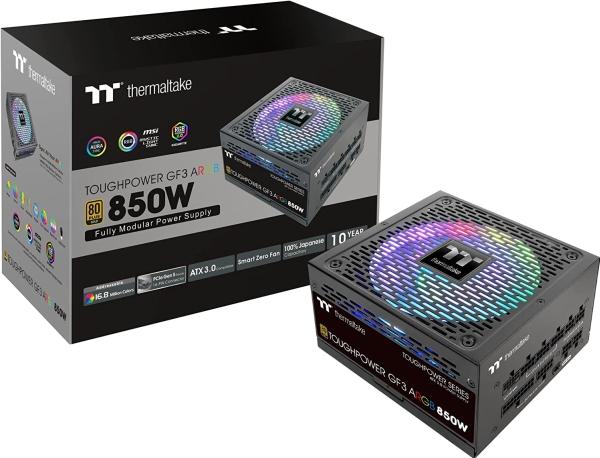 Image du produit Thermaltake ToughPower GF3 ARGB 850W EU Gold Alimentation ATX 3.0 80+ Gold PCle 5.0 (850 W)