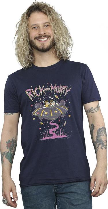 Immagine prodotto Rick And Morty Pink Spaceship Maglietta Uomo (M)