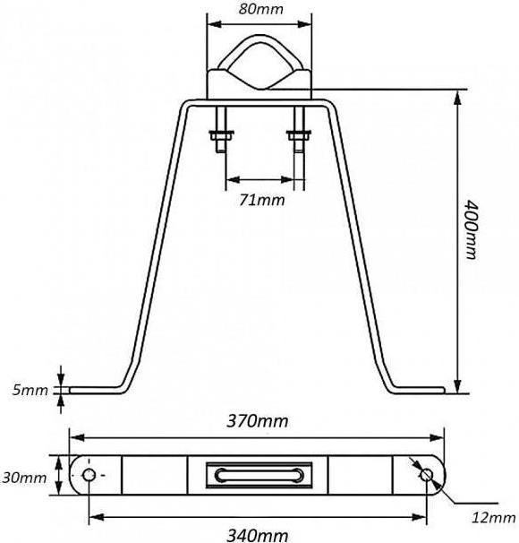 Actual product image Maclean MCTV-934 - antenna mast mount, 40cm (Plug socket)