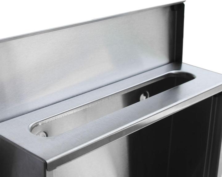 Actual product image Wiltec Wall-mounted Letterbox Lockable Stainless Steel Postbox with Newspaper Holder and 2 Keys