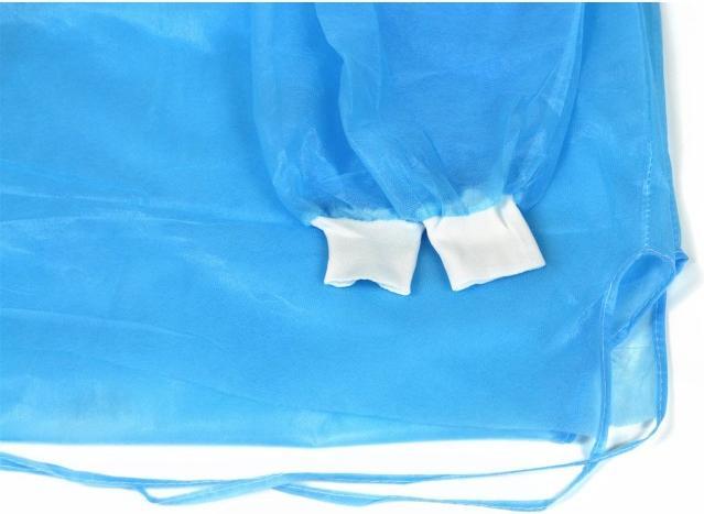 Actual product image VaSano Isol gown Velcro collar PP/PE