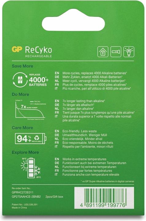 Actual product image GP Batteries ReCyko (1 pcs., AA, 2600 mAh)