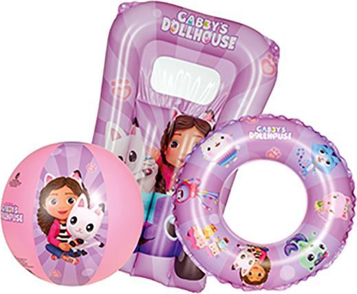Produktbild Happy People HAPPYPEOPLE Gabby's Dollhouse Strandset, bestehend aus: Strandball, Schwimmring, Kindermatratze