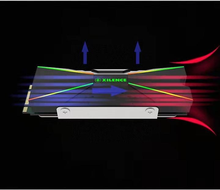 Actual product image Xilence M2SSD.B.ARGB Memory Module Cooler Black 1 piece(s)