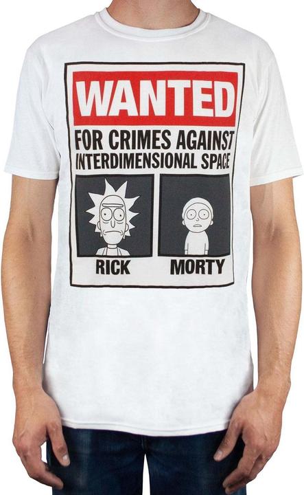 Actual product image Rick And Morty Mens Wanted Poster T-Shirt (XXL)
