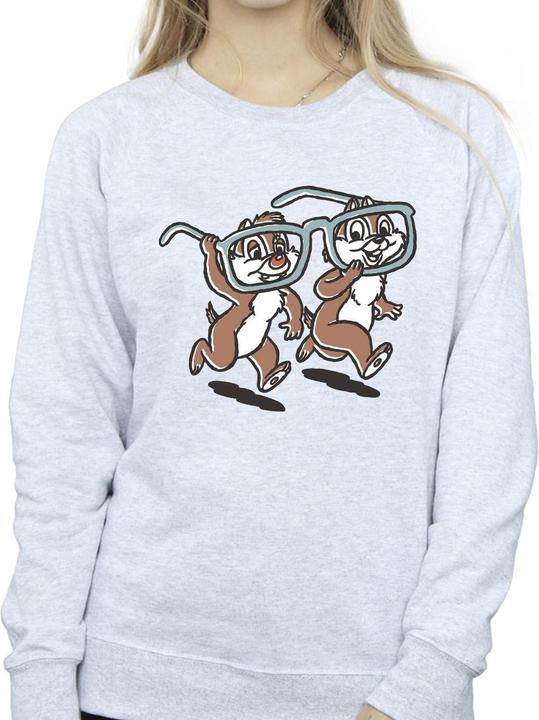 Actual product image Disney Womens/Ladies Chip 'n Dale Glasses Sweatshirt (L)