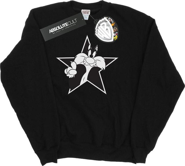 Actual product image Looney Tunes Mens Sylvester Mono Star Sweatshirt (XXL)