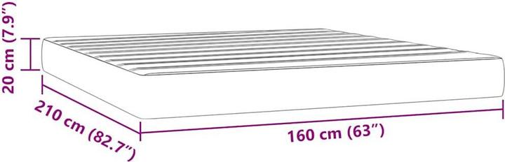 Actual product image VidaXL Taschenfederkernmatratze Dunkelgrün Samt (160 x 210 cm, Spring core)