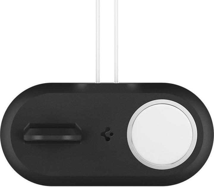 Actual product image Spigen Magfit Duo Apple Magsafe & Watch Charger Stand black (5 W)