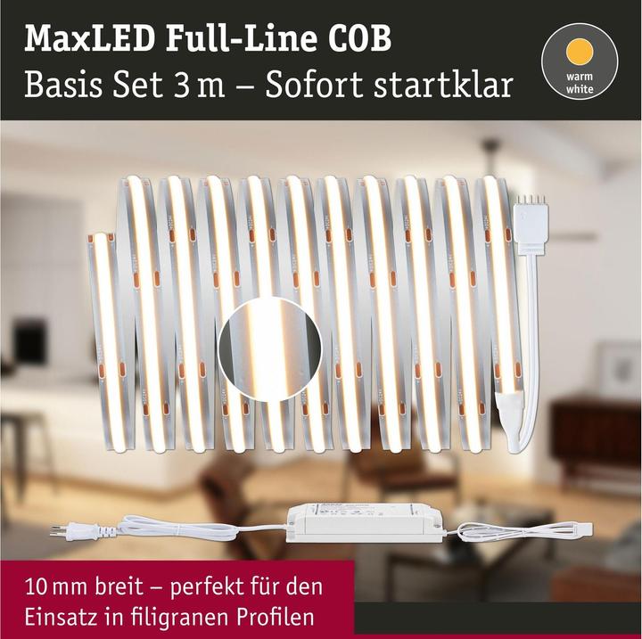 Produktbild Paulmann MaxLED 1000 Full-Line COB Stripe Set (Warmweiss, 300 cm, Indoor)
