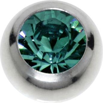Produktbild Bijouteria 1.2mm Piercing-Kugel (Kristall, Edelstahl)