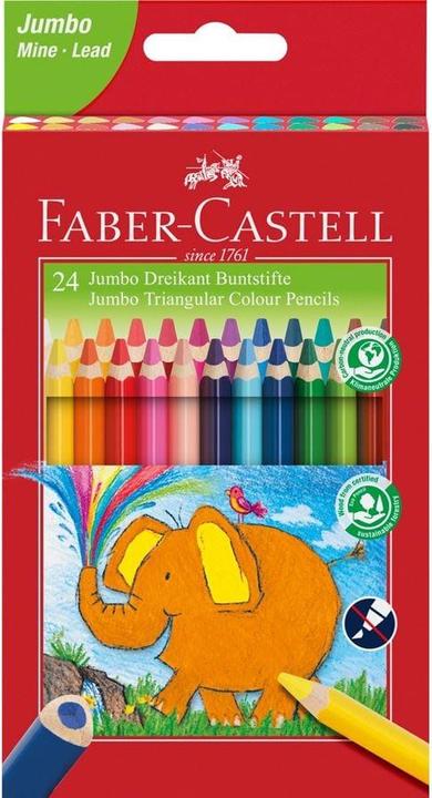 Image du produit Faber-Castell JUMBO - Crayons de couleur (Multicolore, 24 x)