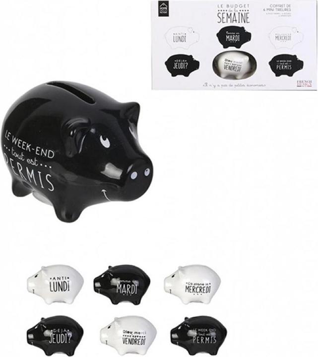 Sombo Tirelire Mini Cochon Semainier