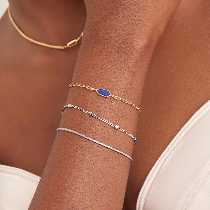 Image du produit Ania Haie Bracelet Snake Chain 925 argent sterling (16.50 cm, Argent 925)