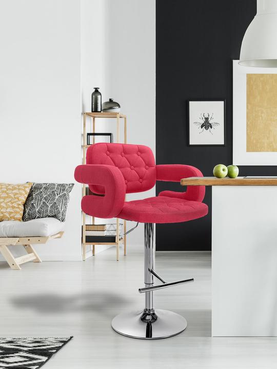 Immagine prodotto CLP Sgabello da bar Dublin FABRIC, rosso