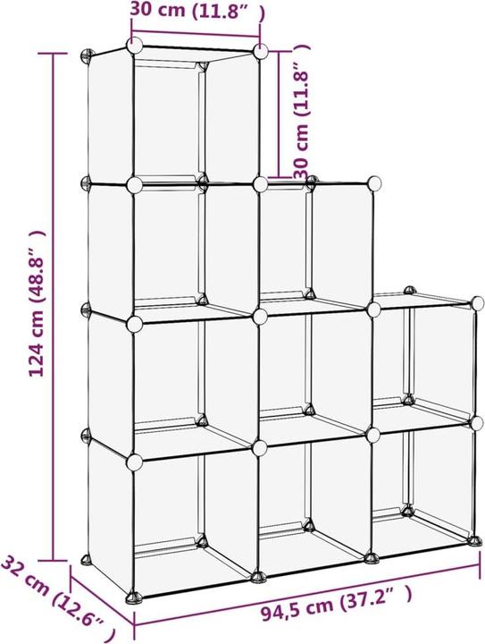 Produktbild VidaXL Shanta (94.5 x 32 x 124 cm)