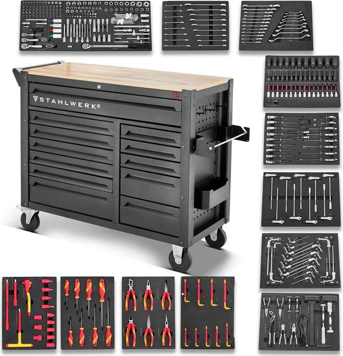 Actual product image Stahlwerk Workshop trolley DINO Tool trolley XXL Assembly trolley 364 tools CrV (364 x)
