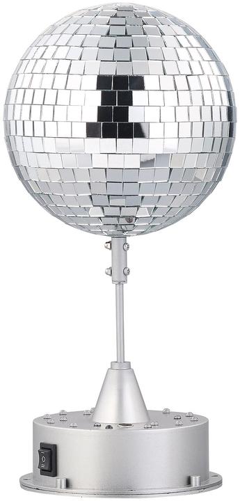 Lunartec Selbstdrehende Discokugel mit Sockel (15 cm)