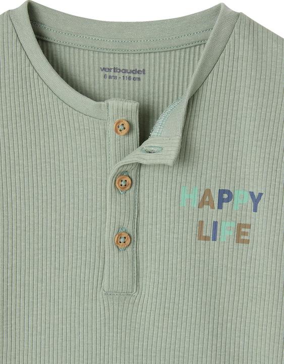 Produktbild Vertbaudet 2er-Set Jungen Schlafanzüge mit HAPPY-Print und Recycling-Baumwolle (110)
