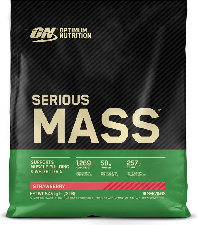 Actual product image Optimum Nutrition Serious Mass (Strawberry, 1 pcs., 5450 g)