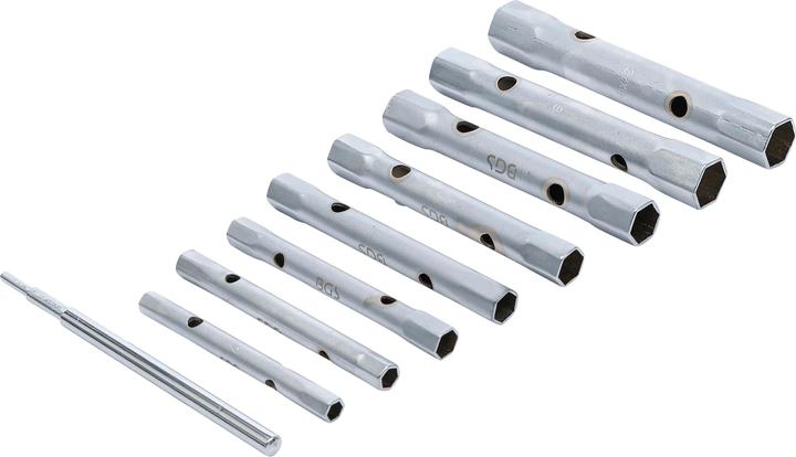 Produktbild BGS Rohrsteckschlüssel-Satz SW 6 x 7 - 20 x 22 mm 9-tlg.