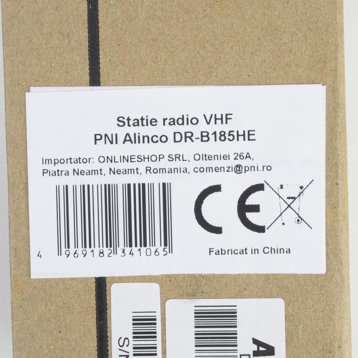 Immagine prodotto Alinco PNI Radio VHF DR-B185HE 144-145.955 MHz, 500CH, DMTF, Scan, 12V