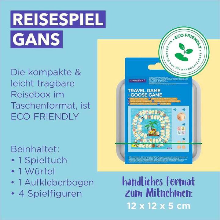 Image du produit mierEdu Jeu de voyage - Jeu de l'oie (Allemand, Italien, Français, Anglais)