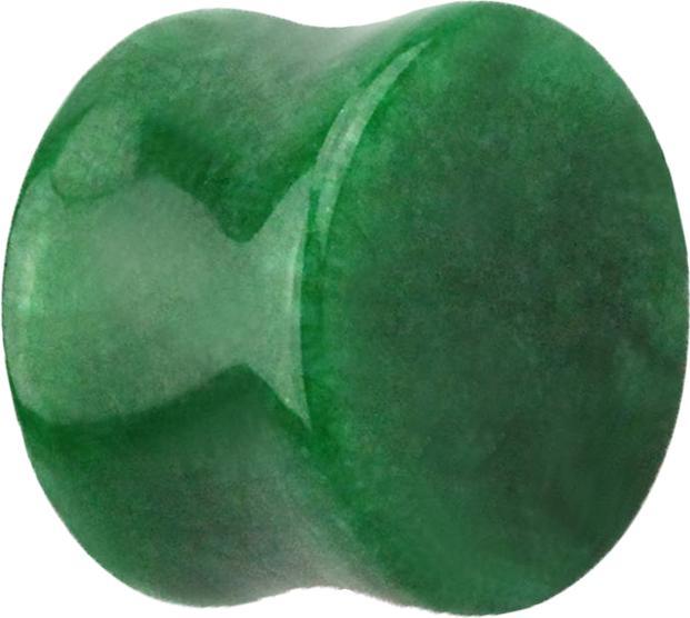 Star Piercing Flared Plug aus Jade Stein (ohne Messing, Mineralisch)