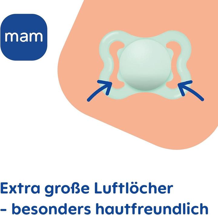 Produktbild MAM Supreme Night Silikon Schnuller, 2 Stück, 0-6 (2 x, bis 6 Monate)