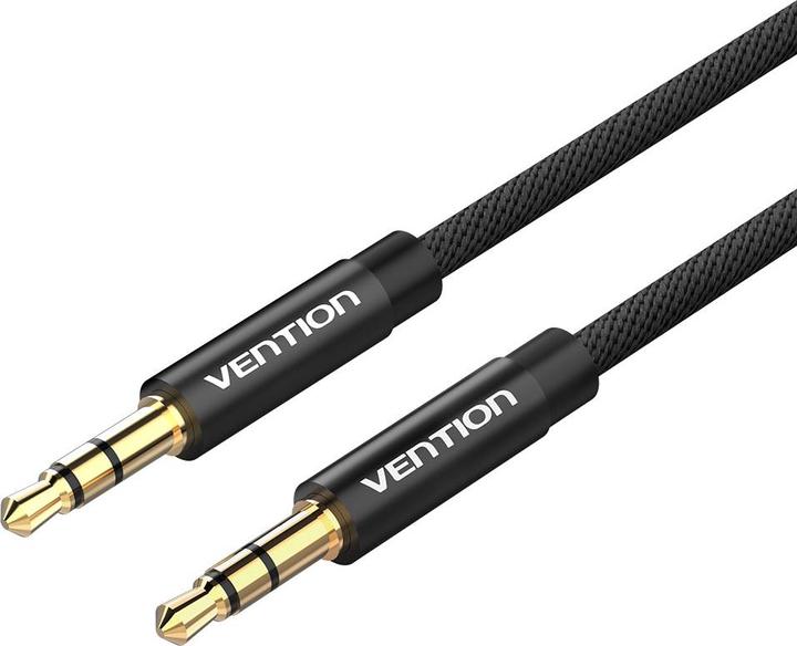 Actual product image Vention BAGBD 3.5mm 0.5m Black Metal Audio Cable (0.50 m, 3.5mm jack (AUX))