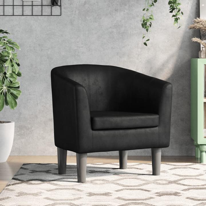 Immagine prodotto VidaXL Clubsessel Schwarz Kunstleder,Farbe: Schwarz,Material