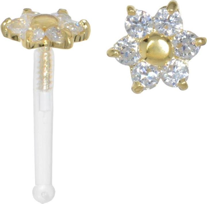 Actual product image Bijouteria Nose piercing (Gold, Crystal, Bioplastic)