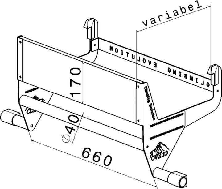 Actual product image Clevo Climbing CLEVO DOOR: Traufhngung fr Hangboard, Klimmzugstange und Kletter Hangutensilien