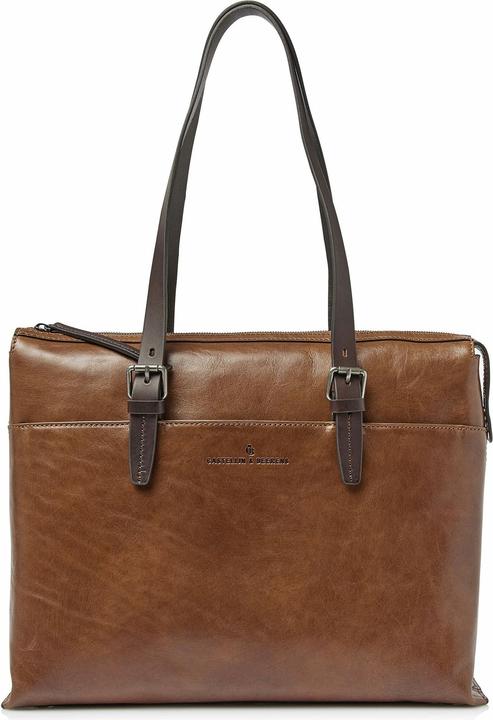 Castelijn & Beerens Rien Schultertasche RFID Schutz Leder 40 cm Laptopfach