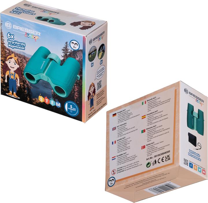 Image du produit Bresser Jumelles Junior pour enfants 6x21 (6 x, 21 mm)