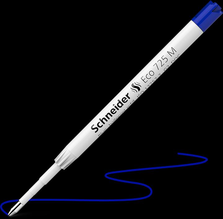Produktbild Schneider Kugelschreibermine ECO 725, Strichbreite M, Gehäuse 95 % recycelter Kunststoff, schwarz... (Blau)