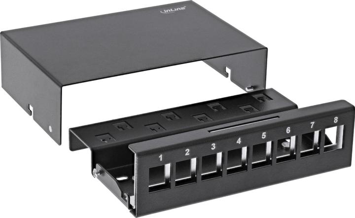 Image du produit InLine Prise pour panneau de brassage en saillie pour 8x Keystone RJ45