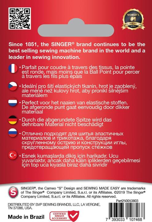 Produktbild Singer STRETCH Nähmaschinennadel, 90/14, 5er Pack