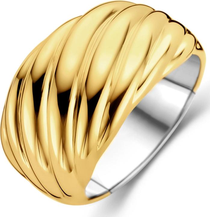 Produktbild Ti Sento Milano Ring mit Linien vergoldet 12238SY (56, 925 Silber)