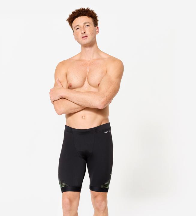 Actual product image Nabaiji Men's swimming trunks Jammer - 500 Fiti black/yellow (XXL)