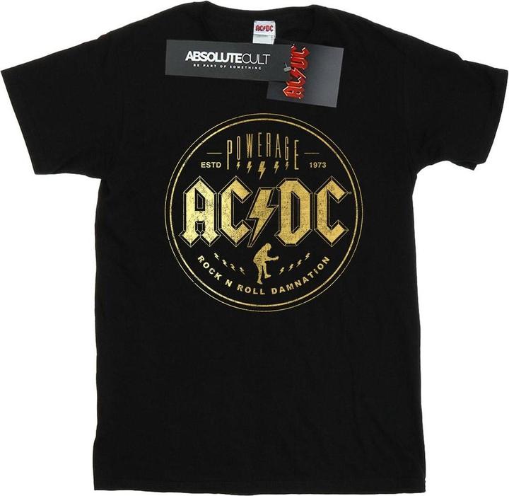 AC/DC Rock N Roll Damnation Baumwolle Boyfriend TShirt