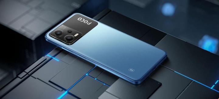 Actual product image Xiaomi Poco X5 (128 GB, Blue, 6.67", Hybrid Dual SIM, 48 Mpx, 5G)