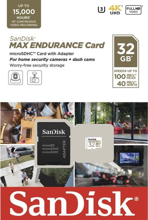 Produktbild SanDisk Max Endurance (32 GB, microSDHC, U3, UHS-I)