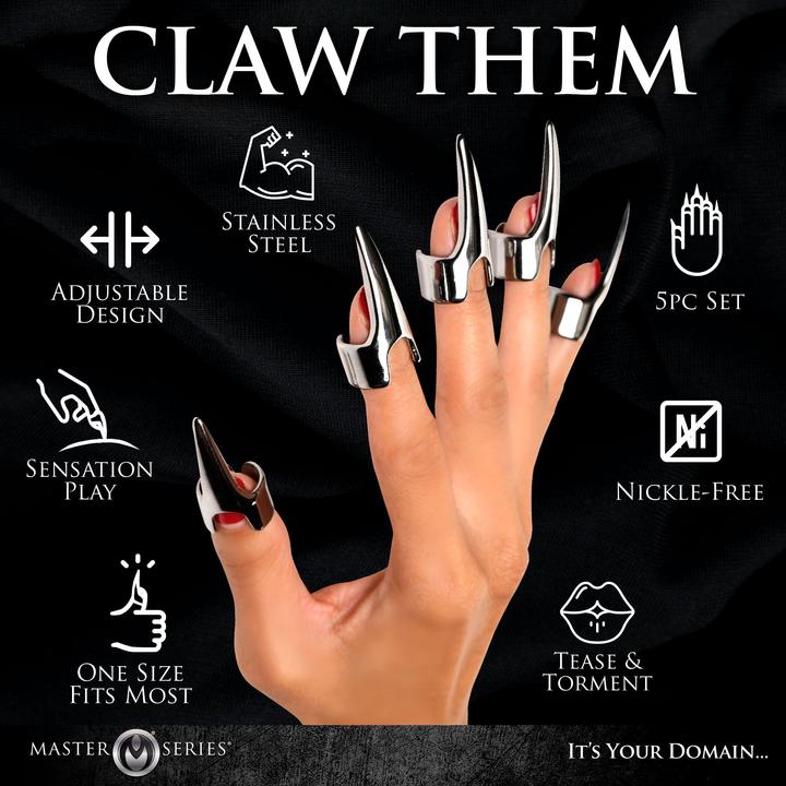 Produktbild Master Series Clawed - Sensation Play Rings - 5 Pieces (2 cm)