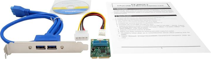 Immagine prodotto Exsys Scheda mini PCI-E 2x USB 3.2 Gen 1