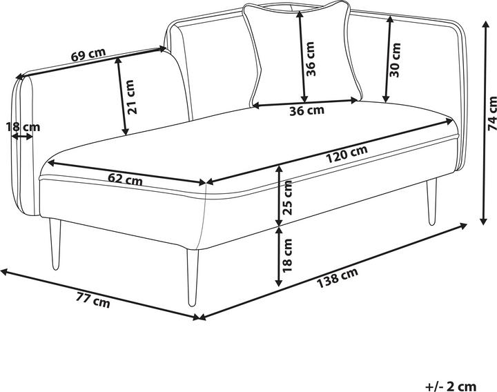 Actual product image Beliani Chevannes (Chaise longue)