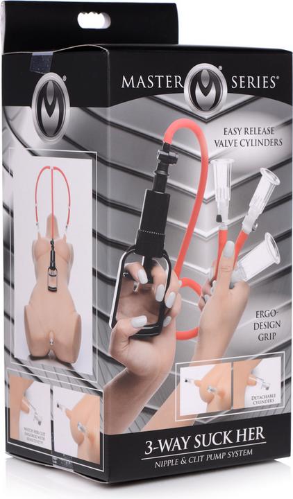 Immagine prodotto Master Series Sistema di pompaggio a 3 vie per succhiare il capezzolo e il clitoride