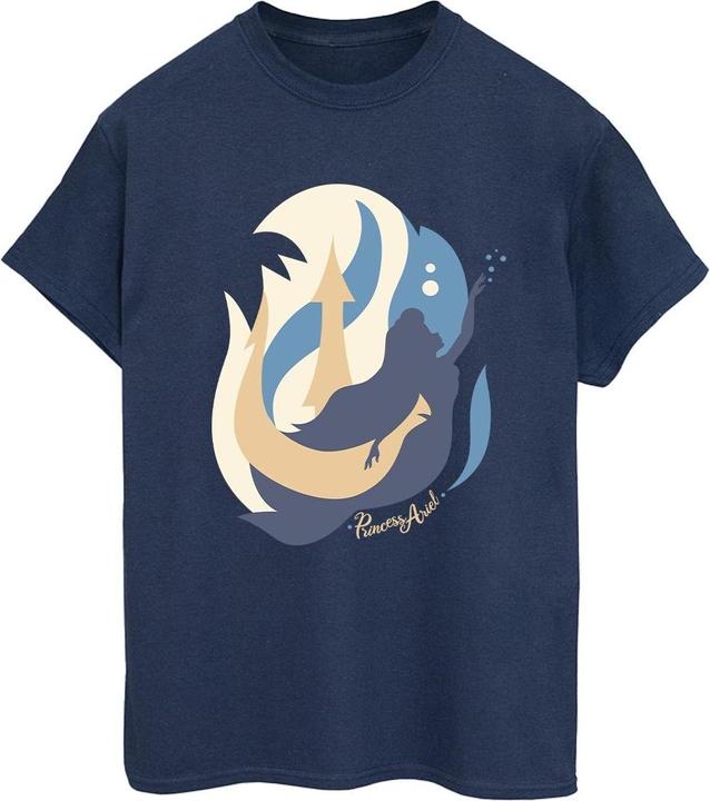 Immagine prodotto Disney The Little Mermaid Colour Silhouettes Maglietta Ampia Donna (S)
