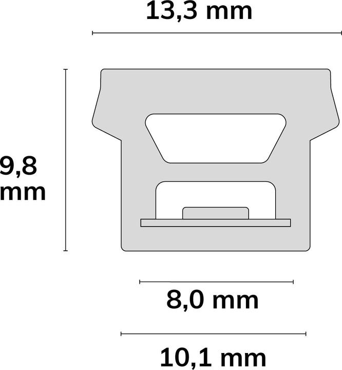 Immagine prodotto Isoled LED NEON919/950 CCT Flexband B13H10 per profili di piastrelle, 24V DC, 6W-6W, IP67, 300cm, 240 LED/m (300 cm)
